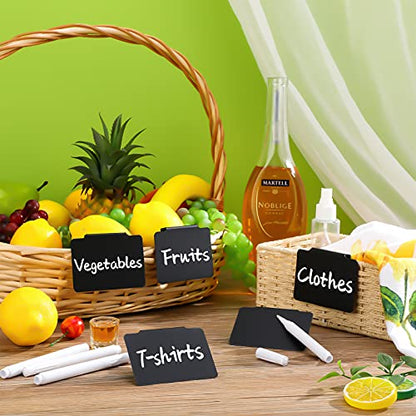 34 Pcs Plastic Basket Bin Label Clip Reusable Chalkboard Removable Clip on