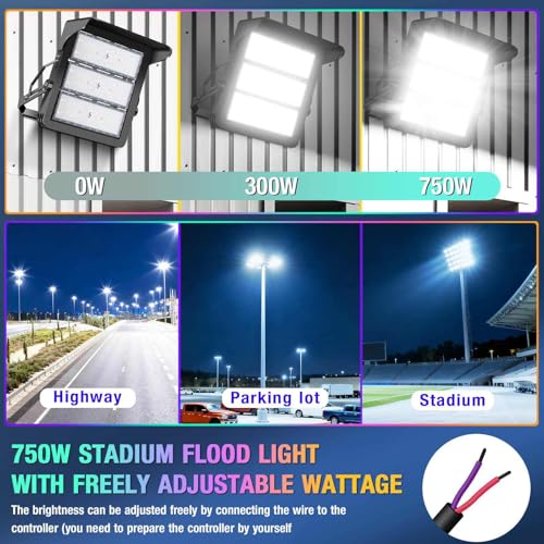 ledmo 750W Dimmable LED High Mast Stadium Light 90000LM Super Lightup - size: Extra Large/750-Dimmable