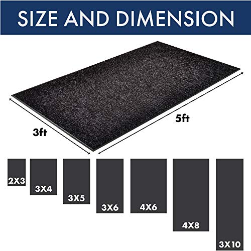 Notrax Polynib Entrance Matting 3 Ft x 5 Ft Charcoal, 136 - color: Charcoal, size: 3' x 5' (Rectangular)