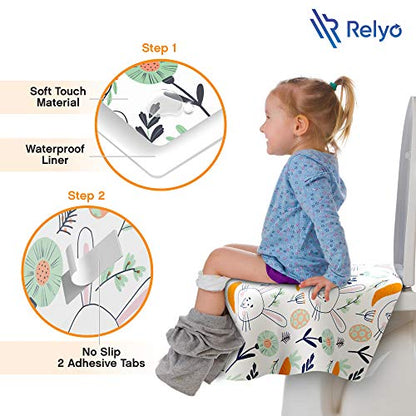 Relyo Disposable Toilet Seat Cover for Travel, Kids, 20 Pack, Bunny - color: Easter Bunny
