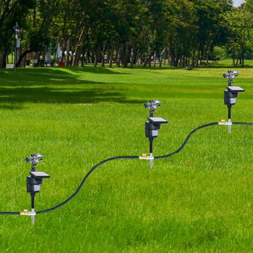 Solar Motion Activated Sprinkler to Deter Animal Cat, Birds, Dogs Repellent Outdoor Lawn Motion Sensor Water Sprinkler for Garden 2 Pack - size: 2 units[solar panel]