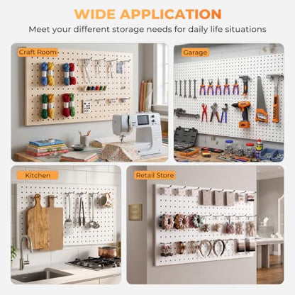 INCLY 50 Pack Pegboard Hooks, 4 Inch Metal Peg Board Hooks Accessories - color: Silver, size: 4 Inch