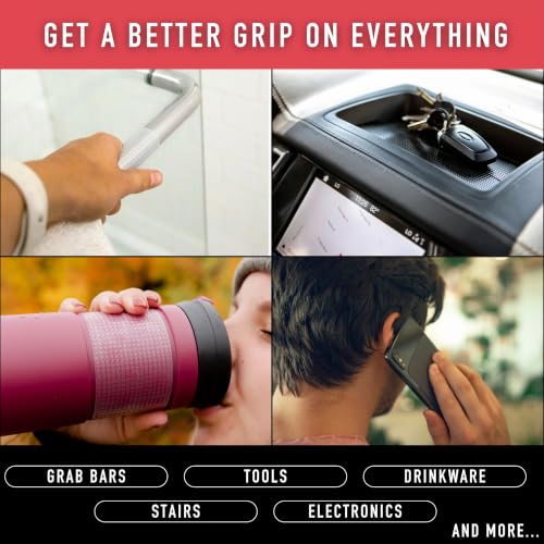 CATTONGUE GRIPS 2"x8.5" Grip Tape Strips, Non-Abrasive, Waterproof, Glow - color: Glow In The Dark, size: 1-Pack