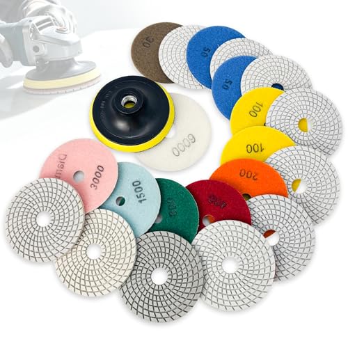7 Inch Diamond Polishing Pads Tile Stone Diamond Sanding Pads Kit - size: 7-INCH