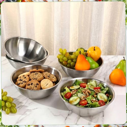 Honeydak 6 Pcs 304 Stainless Steel Mixing Bowls with Graduations, 84 oz - size: 84 oz