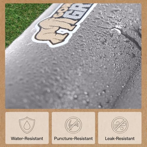 GORILLA GRIP Slip-Resistant Inflatable Sleeping Pad with Grip Dots, Foot Pump, Puncture Resistant Lightweight Camping Mattress, Air Mats Travel Backpacking, Inflating Bed Camp Sleep Pads Tent, Gray - color: Gray