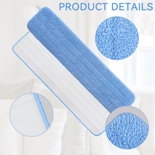 Replacement Microfiber Pad for Rubbermaid Commercial 24 Inch Mop Head - 8 Pack Wet & Dry Commercial Cleaning Refills Reusable Mop Refills Fit for Any Microfiber Flat Mop System 24" - color: 24inch-8pack