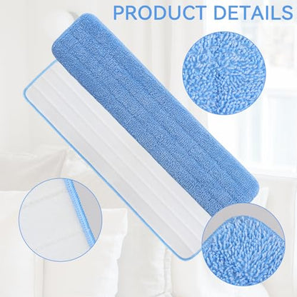Replacement Microfiber Pad for Rubbermaid Commercial 24 Inch Mop Head - 8 Pack Wet & Dry Commercial Cleaning Refills Reusable Mop Refills Fit for Any Microfiber Flat Mop System 24" - color: 24inch-8pack