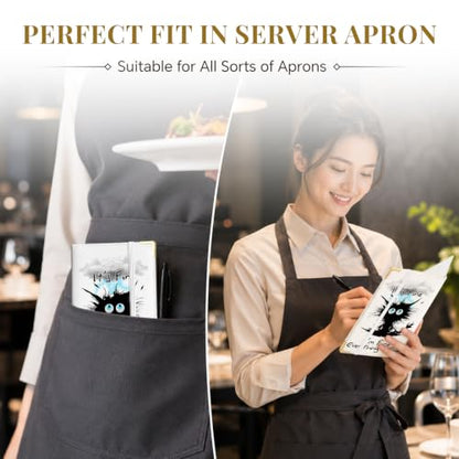 Server Book,7 Pocket Zipper Organizer,Server Books for Waitress - color: Funny Cat