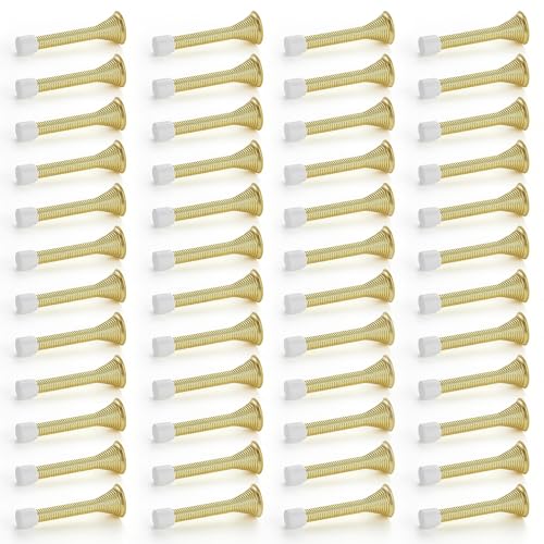 Ravinte Door Stoppers, 48 Pack Gold Spring Door Stops with Rubber Bumper - color: Gold