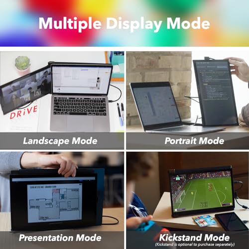 Duex Plus DS Laptop Screen Extender,13.3" FHD 1080P Laptop Monitor Extender - size: 13.3-inch