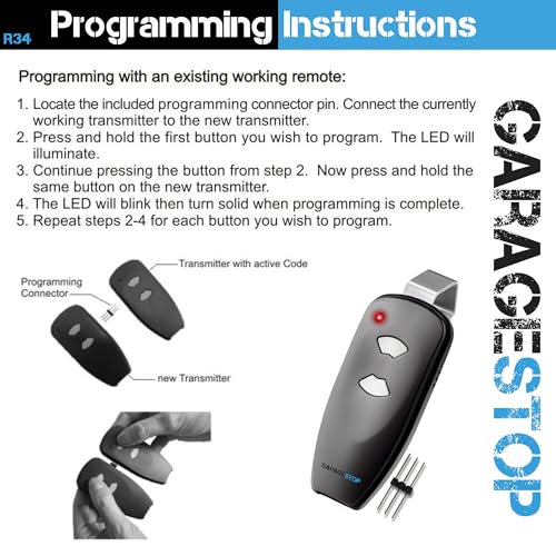 3X for Marantec M3-2312 315 MHz Garage Door Opener Remote Replacement - color: 3x Black