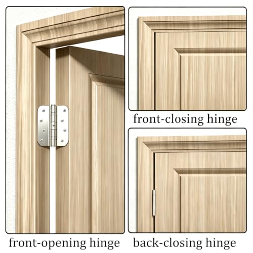 Ball Bearing Door Hinges, 4x4 Inch Stainless Steel Brushed Nickel, 3 Pack - color: 3 Pack Stainless Steels, size: 4 inch - 3 pack