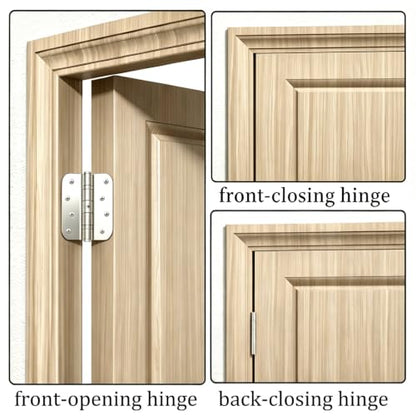 Ball Bearing Door Hinges, 4x4 Inch Stainless Steel Brushed Nickel, 3 Pack - color: 3 Pack Stainless Steels, size: 4 inch - 3 pack