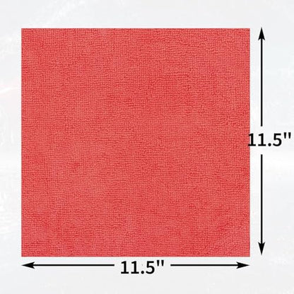 Microfiber Cleaning Cloth, 200 Pack Cleaning Rags, Red - color: Red, size: 200 Pack