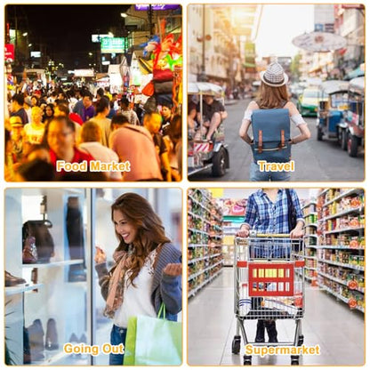 6 Pcs Reusable Shopping Bags Foldable,Grocery Bags in Pocket,Waterproof and Machine Washable,Eco-friendly Travel Recycle Polyester Tote Bags for Daily Shopping Supplies load