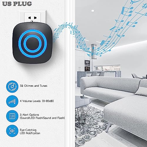 Motion Detector Sensor Alarm, SiegenPro Driveway Alarm Wireless, Home Security Business Motion Sensor Alarm Indoor Outdoor Weatherproof (YF-0258, 2 Receivers and 4 Sensos) - color: 2 Receivers and 4 Sensos, style: YF-0258