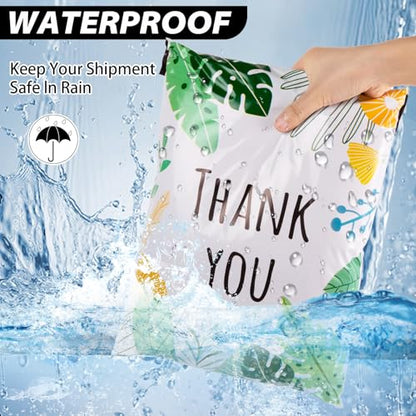 Oududianzi Poly Mailers 10x13, 100PCS Shipping Bags, Mailing Bags, Packaging Bags, Mailers Poly Bags, Polymailer Packaging Bags for Small Bussiness - color: Big leaves, size: 10x13 - 100Pack