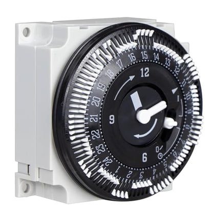 KERDE TJ01-G 24-Hour Timer, 120V 20-Amp Manual Override, 15-Minute Interval Switch, Indoor/Outdoor Appliance Timer for Lights, Fans, Pumps, DIY Electrical Projects