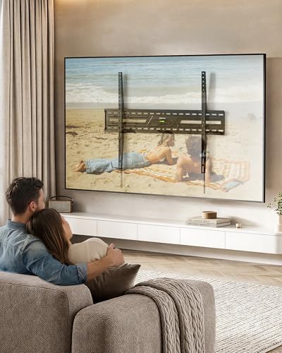 monTEK Heavy Duty Fixed TV Wall Mount for 50-100 Inch TVs up to 200 lbs - size: 50-100'' F