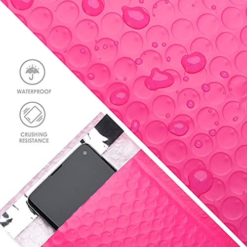 Metronic Small Bubble Mailers 4x8 Inch 800PC Bulk Usable Size 4x7 - color: Pink, size: 4x8" 800PC