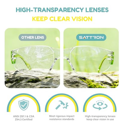 Kids Safety Glasses 24 Pack, ANSI Z87.1 Bulk Clear Lens Child Protective Glasses Scratch and Impact Resistant Youth Safety Goggles with Multicolor Frame for School Science DIY - color: Clear