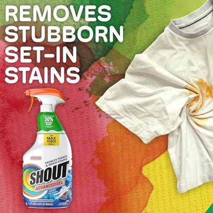Shout Advanced Gel Laundry Stain Remover Spray, 22oz, (3-Pack) - size: 22 Fl Oz (Pack of 3)