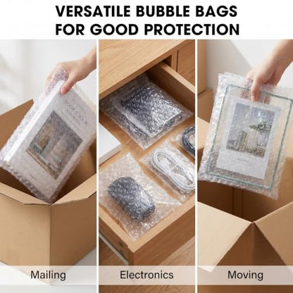 EPHECH 500PCS Clear Bubble Out Bag, 3.15" x 4" Large Bubble Pouches Bags - size: 3.15" x 4"-500PCS