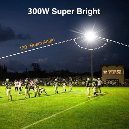 XYCN 3 pack 300W LED Flood Light,Super Bright Daylight (2000W Equivalent)42,500LM 5000K IP66 Waterproof Security Outdoor LED Arena Lights Commercial Lighting Floodlight for Backyard|Court|Stadium|Yard - color: 300W 3pack led flood light