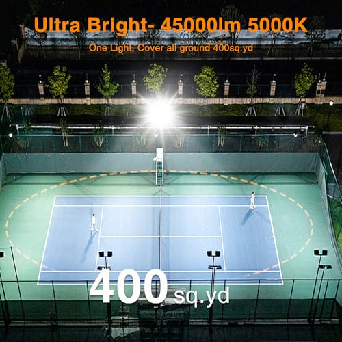 2025 New Upgraded 300W Dusk to Dawn LED Parking Lot Light 45000lm 5000K, ETL, IP67 Waterproof Adjustable 3-Head Street Lights Outdoor, Pole & Wall-Mounted Security Flood Lights for Yard - size: 2-Head 300W