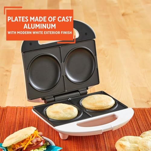 IMUSA 2 Slot Electric Arepa Maker Nonstick, White - size: 2 Slot, style: Arepa maker