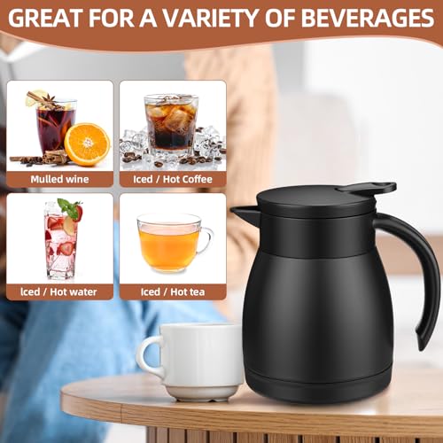 Norme 2 Pcs Thermal Coffee Carafe Creamer, Black, 17 oz - color: Black, size: 17 oz