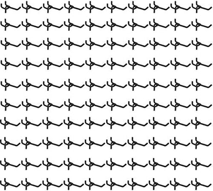 FactorDuty 100 Pack 2 inch Length Steel Black PEG Board Pegboard Shelving Hooks Wholesale Lot 20 lbs PEG Hooks Organizer Tools for Craft Storage, Garage, Kitchen, Tools and More - size: 2" - 100 Pack