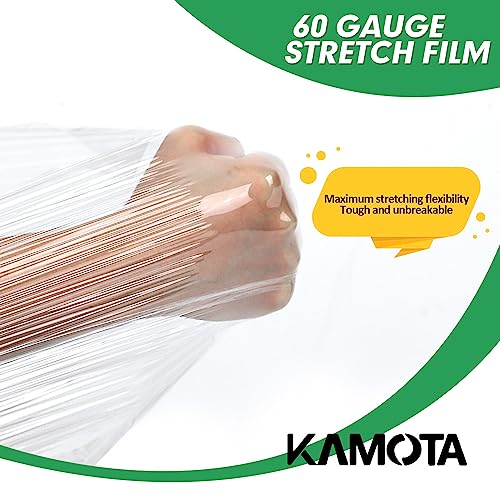 KAMOTA 15" x 1000ft Industrial Strength Stretch Wrap, 2 Pack Plastic Film Rolls - size: 2 PACK