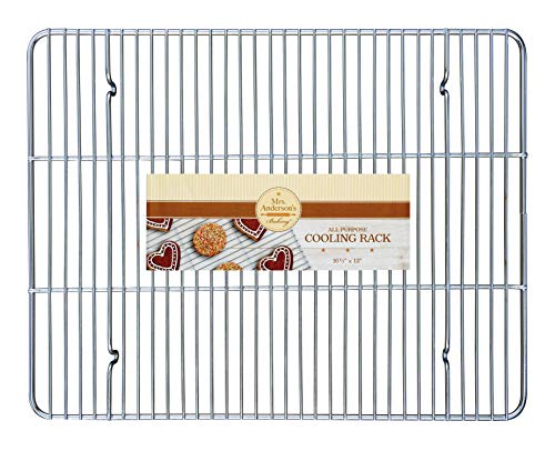 Mrs. Anderson's Baking Professional Cooling Rack, Heavy Duty Steel, 16.5 x 12.75 x 1-Inches - size: 16.5-Inches x 13-Inches