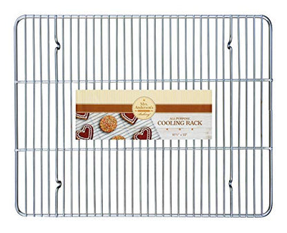 Mrs. Anderson's Baking Professional Cooling Rack, Heavy Duty Steel, 16.5 x 12.75 x 1-Inches - size: 16.5-Inches x 13-Inches