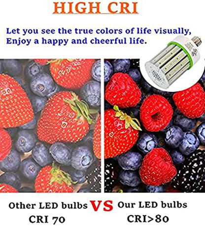 TJBB 2 Pack 100W Led Corn Cob Light Bulb, E26/E39 Base led Bulb (250-400W MH/HPS Replace) Indoor Outdoor Lighting for Garage Warehouse High Bay Parking Lot Wall Pack - size: 100W 2 PACK