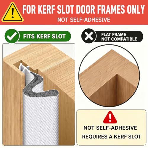 Litaibai 20 ft Kerf Weather Stripping Door Seal for Exterior Doors, White - color: White, size: 20 Feet