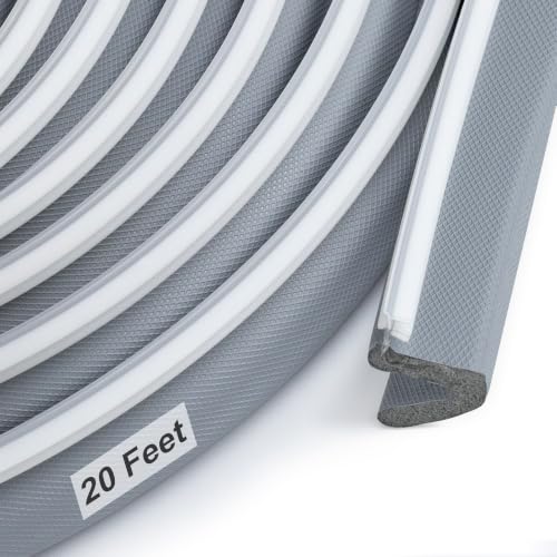 Litaibai 20 ft Kerf Weather Stripping Door Seal for Exterior Doors, Gray - color: Gray, size: 20 Feet