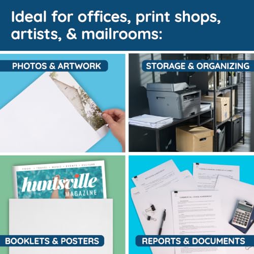 Blue Summit Supplies 50 11" x 14" Catalog Envelopes, Self Seal, White - size: 11.25 x 145