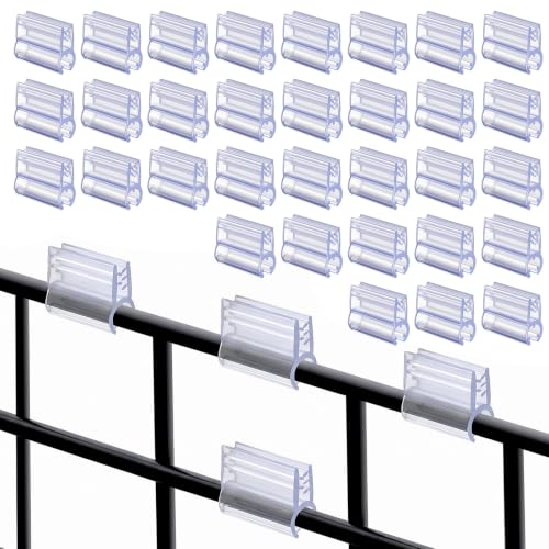 30Pcs Grid Wall Accessory Sign Holder Clip PVC Blue 0.98x0.75 in