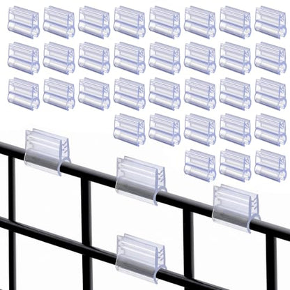 30Pcs Grid Wall Accessory Sign Holder Clip PVC Blue 0.98x0.75 in
