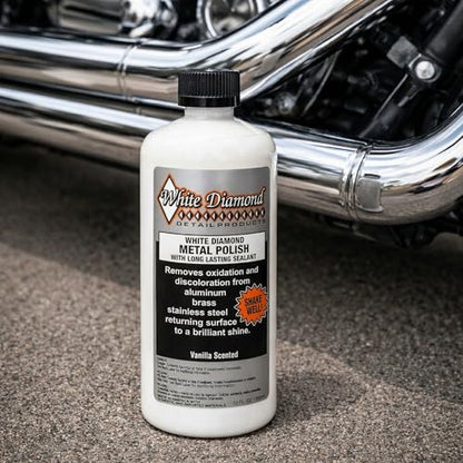 Schultz Laboratories White Diamond Metal Polish & Long Lasting Sealant - Perfect for Stainless Steel, Brass, Aluminum, Chrome, Gold, Silver - Sealant, Rust Remover/Preventer, Jewelry, Boats - 3 Pack - size: 12 Fl Oz (Pack of 3)