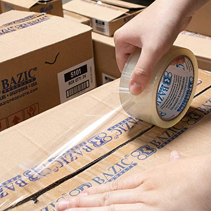 BAZIC PRODUCTS Heavy Duty Clear Packaging Tape, 1.88 in x 54.6 yd, 2-Pack - size: 2-Pack