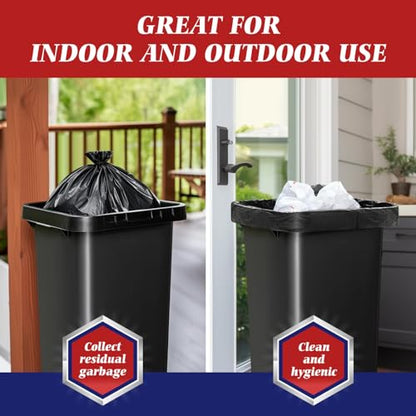 Teivio Large Black Trash Bags 55-60 Gallon 160 Count 50+ Gal Garbage Bags