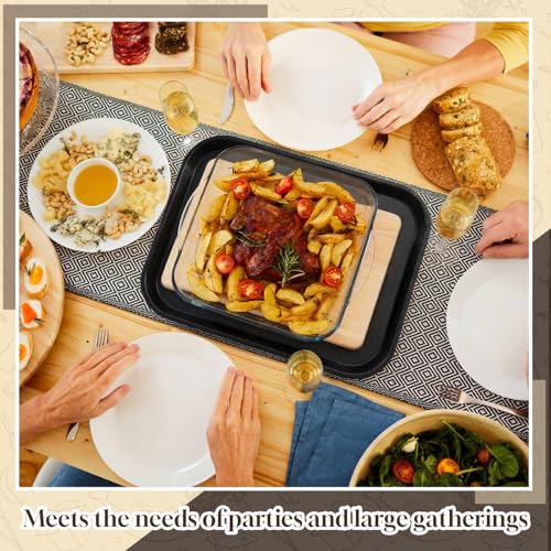 6 Pack 14x18 Inch Extra Large Fast Food Trays Bulk Heavy Duty Reinforced Plastic Serving Trays with Raised Edges Non-Slip Surface Stackable Commercial Grade for Restaurants Bars Cafeterias - size: 14x18 Inch