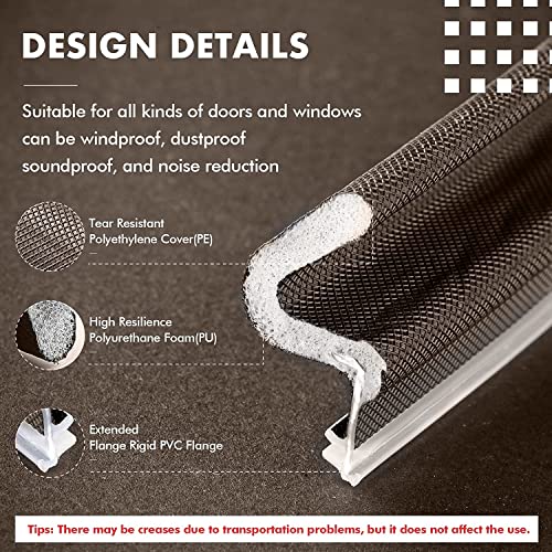 BBTO Weather Stripping Door Window Seal V-Shaped Foam Kerf,60 Feet,Brown - color: Brown, size: 60 Feet