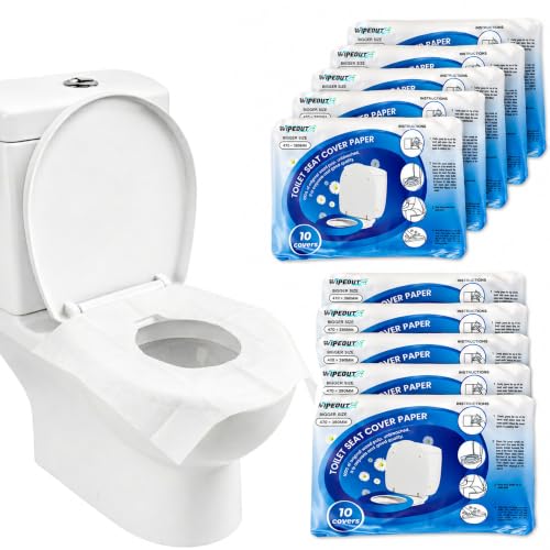 Toilet Seat Covers Disposable Flushable 100 Pack | XL 18x15 Inch Paper - size: Pack 100