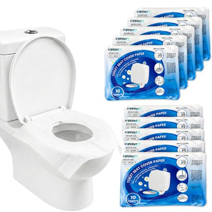 Toilet Seat Covers Disposable Flushable 100 Pack | XL 18x15 Inch Paper - size: Pack 100