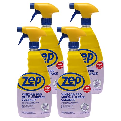 Zep All-Purpose Cleaner with Vinegar Added - 32 Ounces (Case of 4) R48432 - Industrial Grade Cleaner… - size: 32 Fl Oz (Pack of 4)